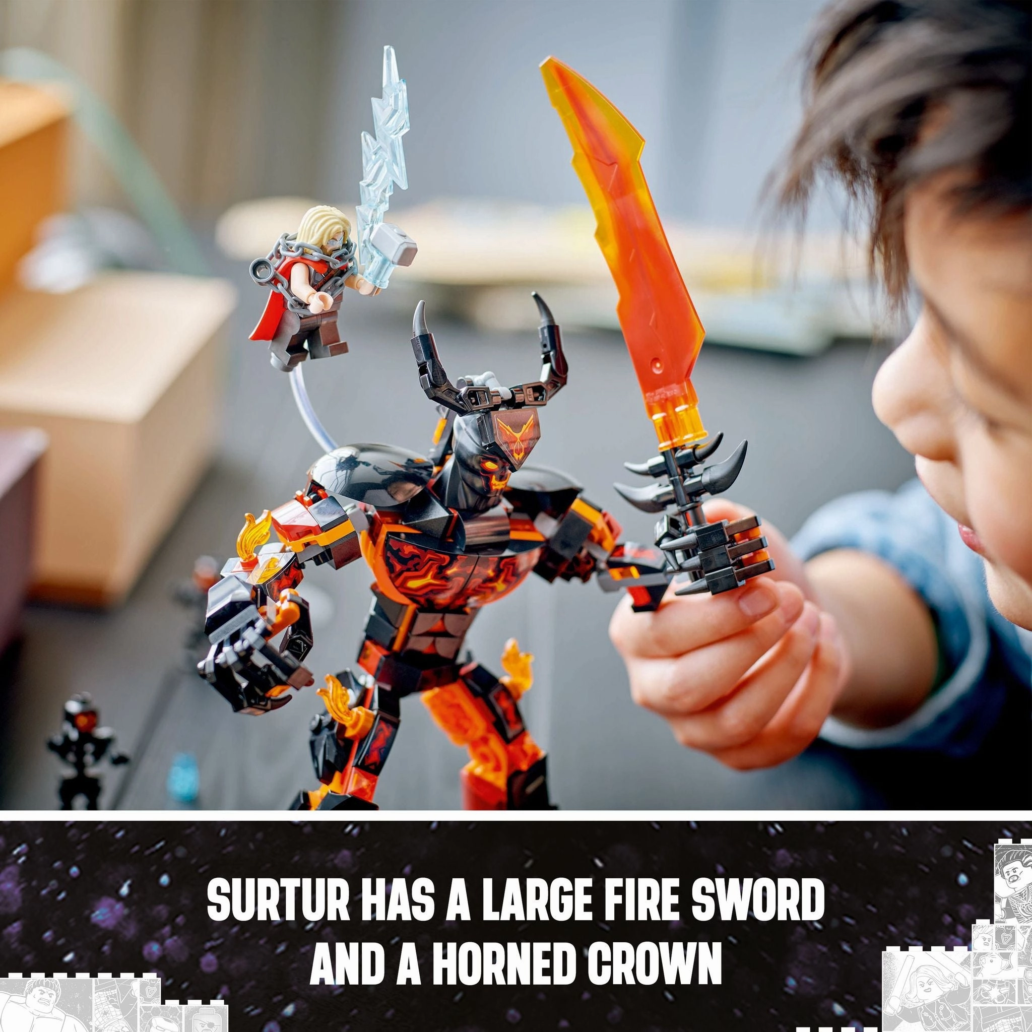 LEGO 76289 Marvel Super Heroes Thor Vs. Surtur Construction Figure