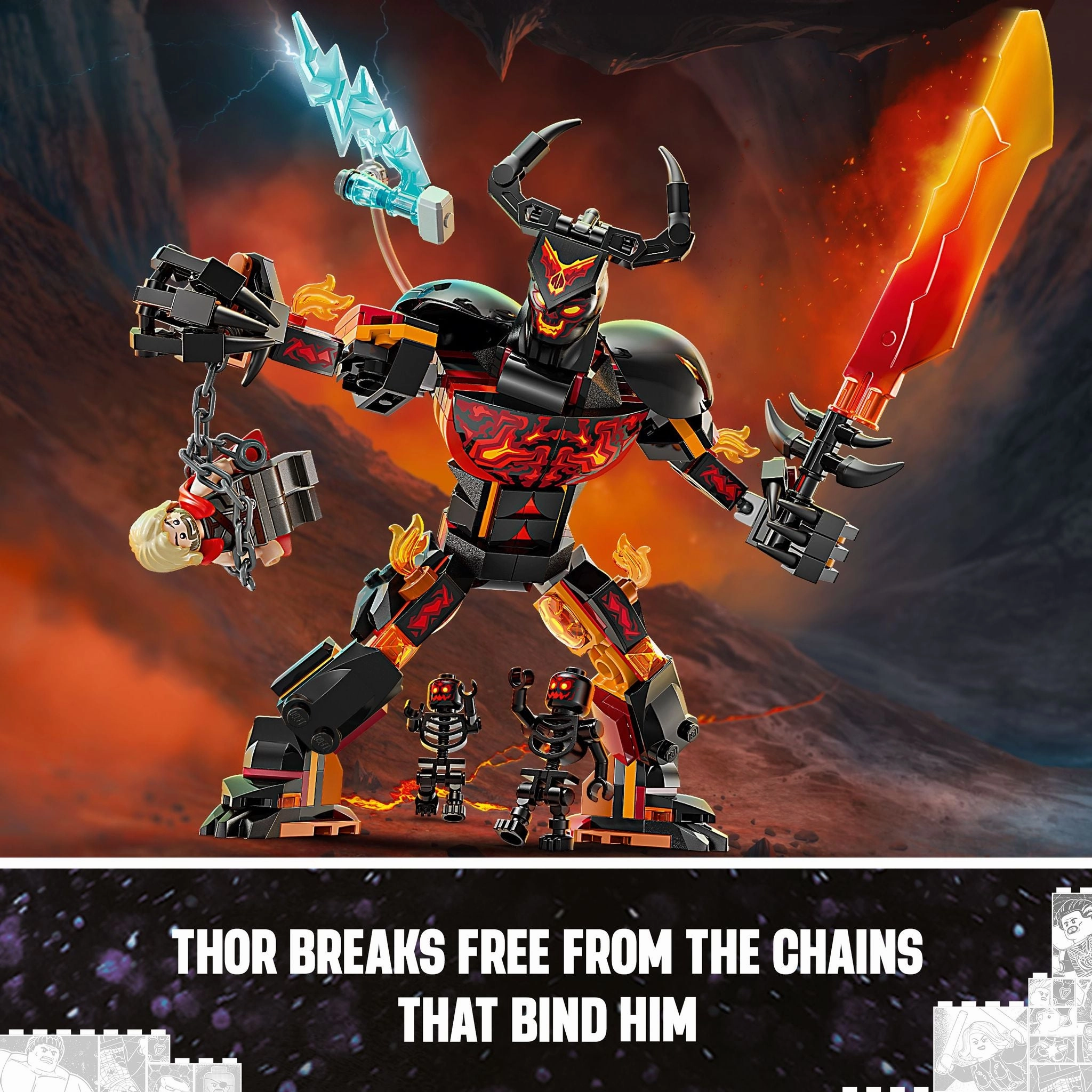 LEGO 76289 Marvel Super Heroes Thor Vs. Surtur Construction Figure