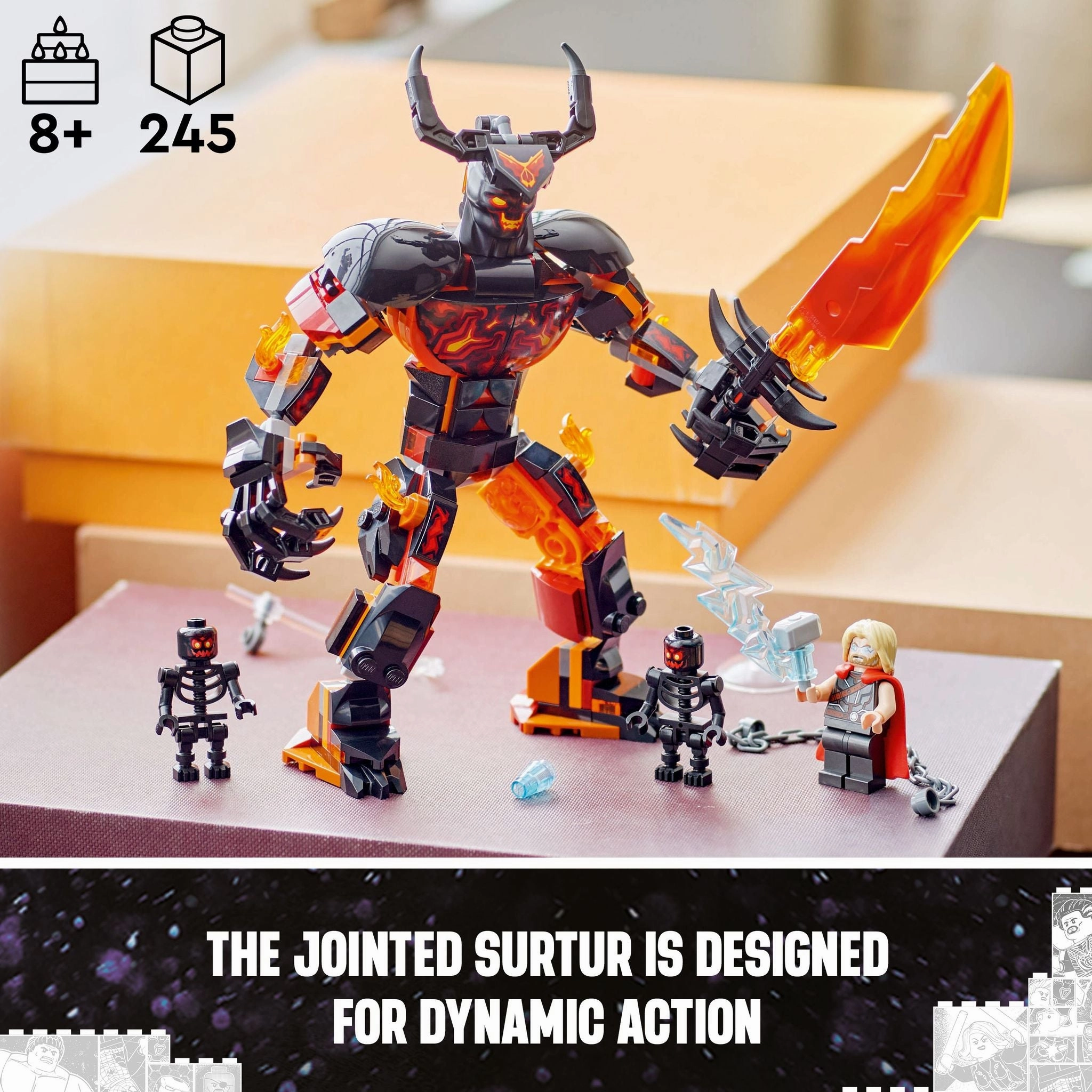LEGO 76289 Marvel Super Heroes Thor Vs. Surtur Construction Figure