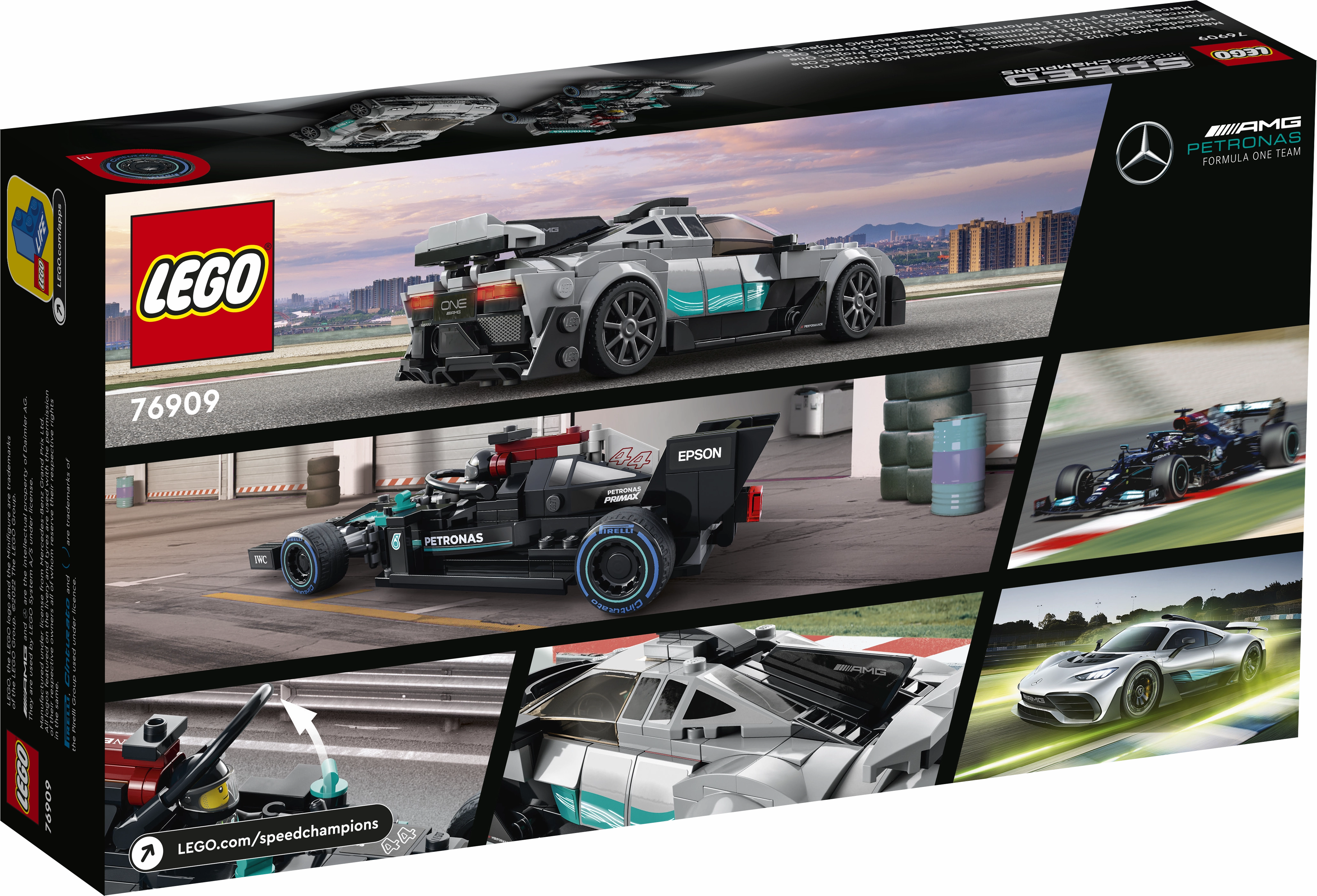 LEGO 76909 Speed Champions Mercedes-Amg F1 W12 E Performance & Mercedes-Amg Project One