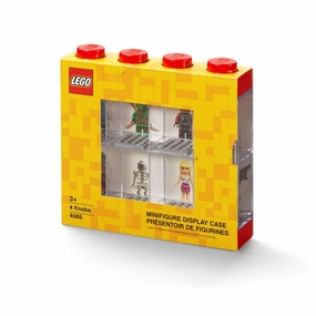 LEGO 8 Window Minifigure Display Case Red