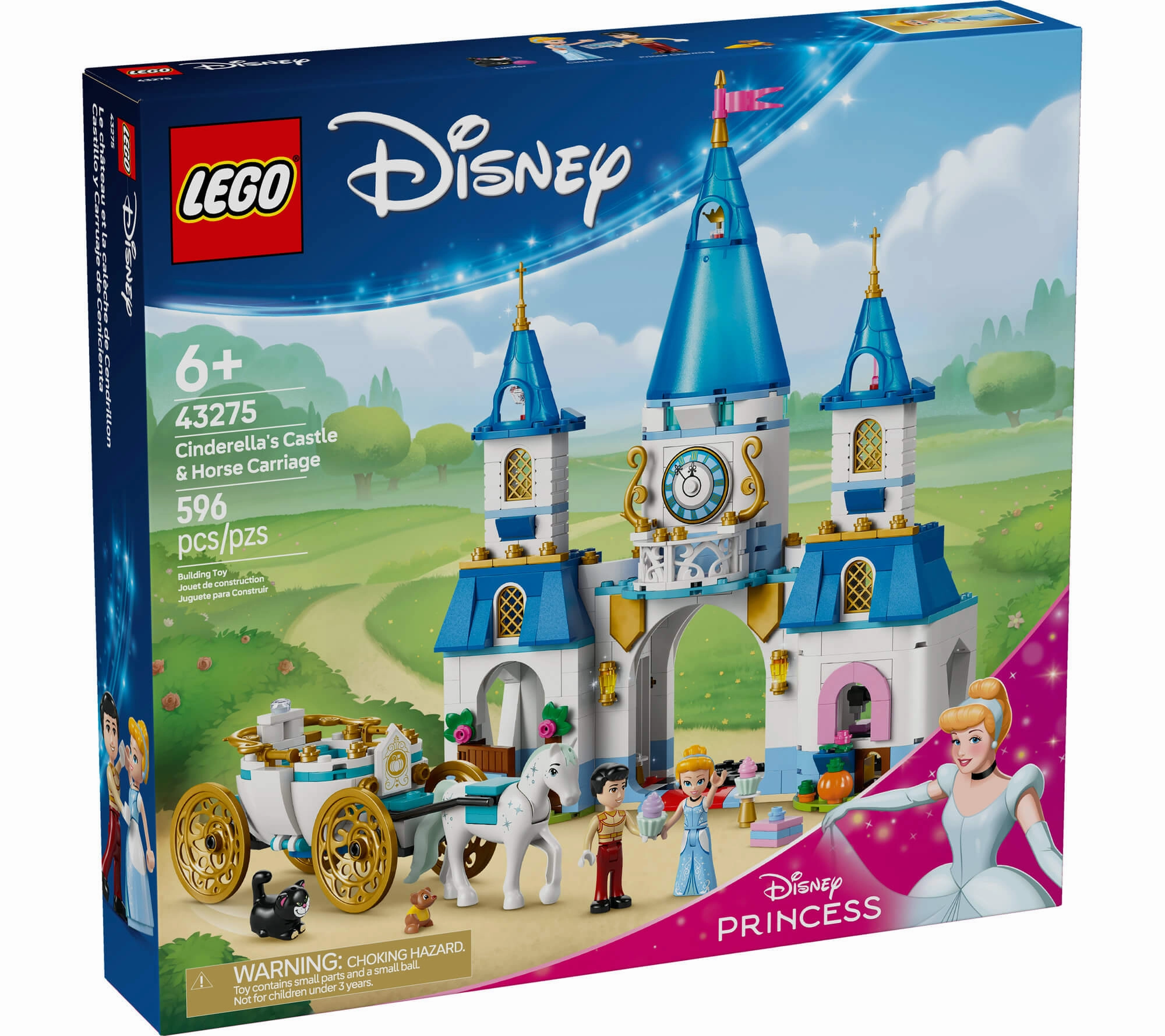 LEGO | Disney Princess Cinderella's 596-Piece Castle & Horse Carriage Building Set