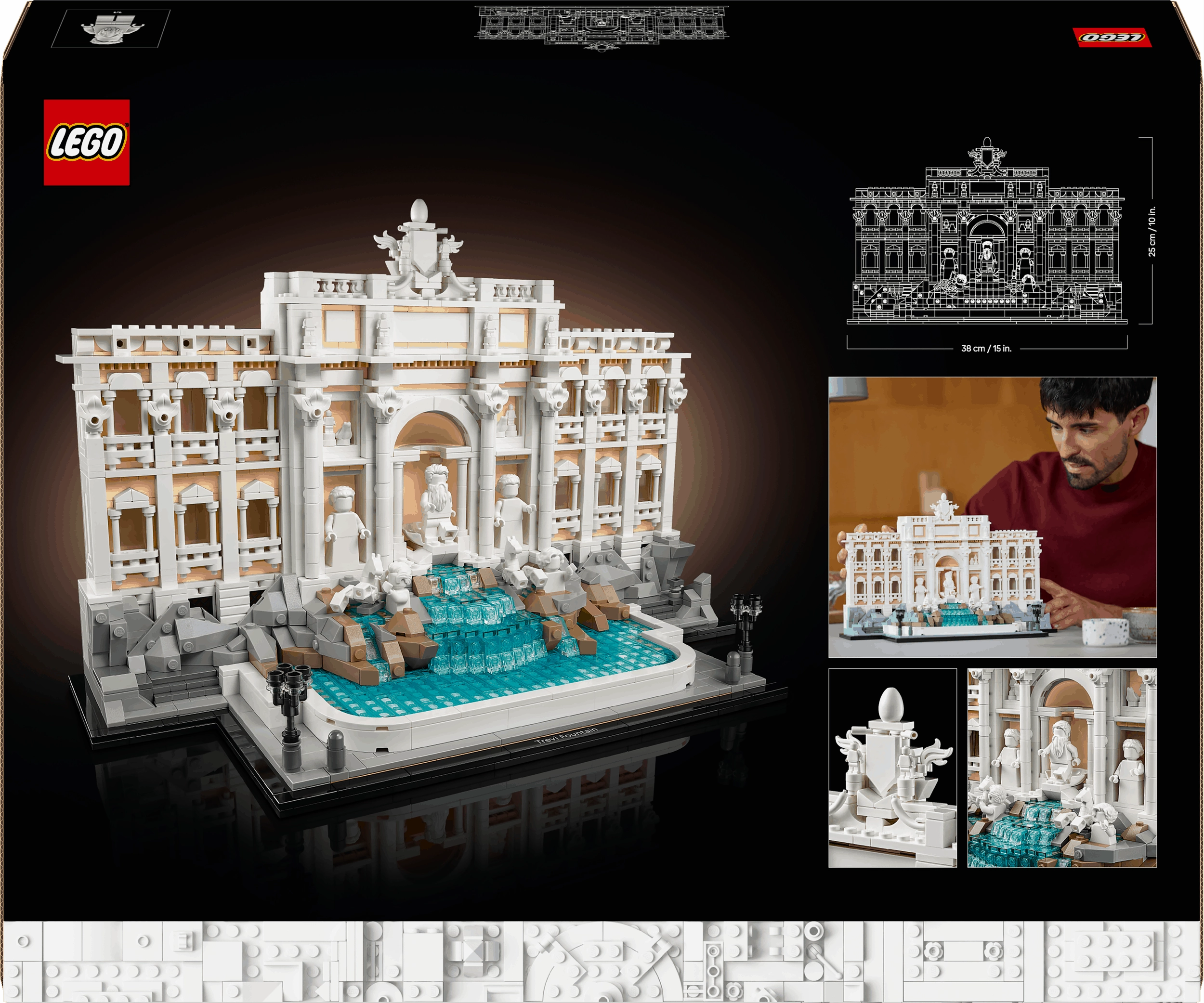 Lego Architecture 21062 Trevi Fountain Model Set for Adults Ages 18 