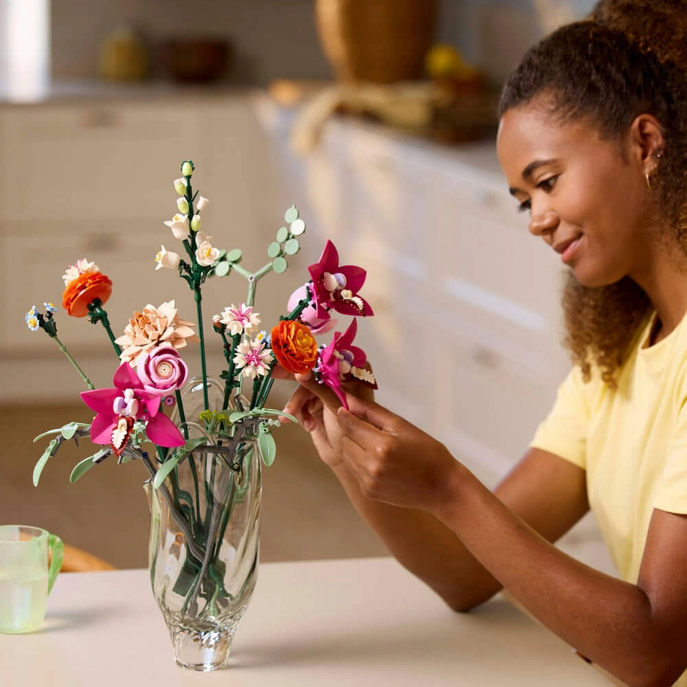 Lego Botanicals 10342 Pretty Pink Flower Bouquet for Adults Ages 18 