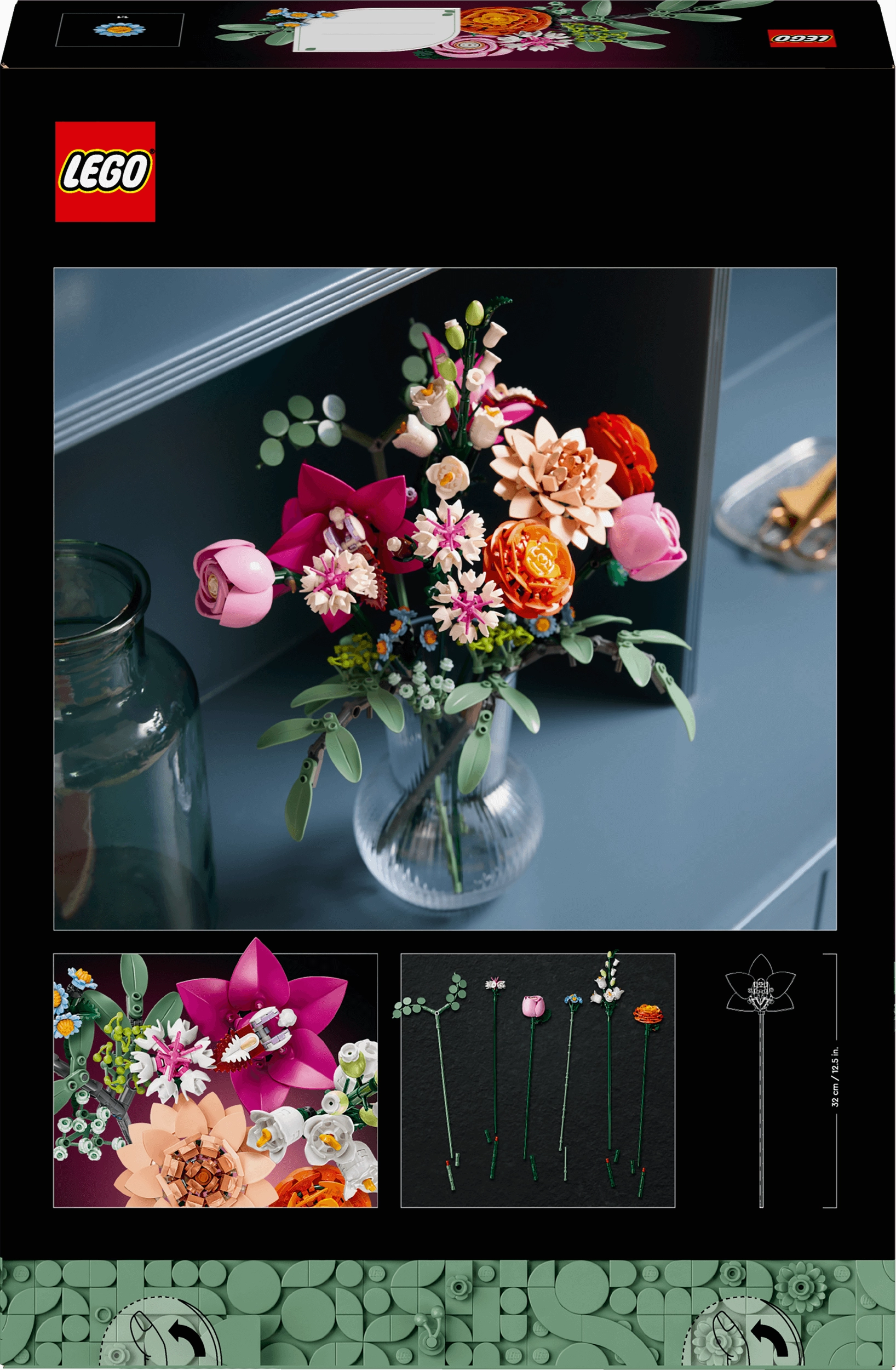 Lego Botanicals 10342 Pretty Pink Flower Bouquet for Adults Ages 18 