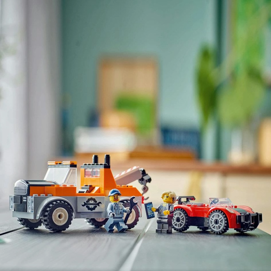 Lego City 60435 Tow Truck & Sports Car Repair Playset for Ages 4 & Up