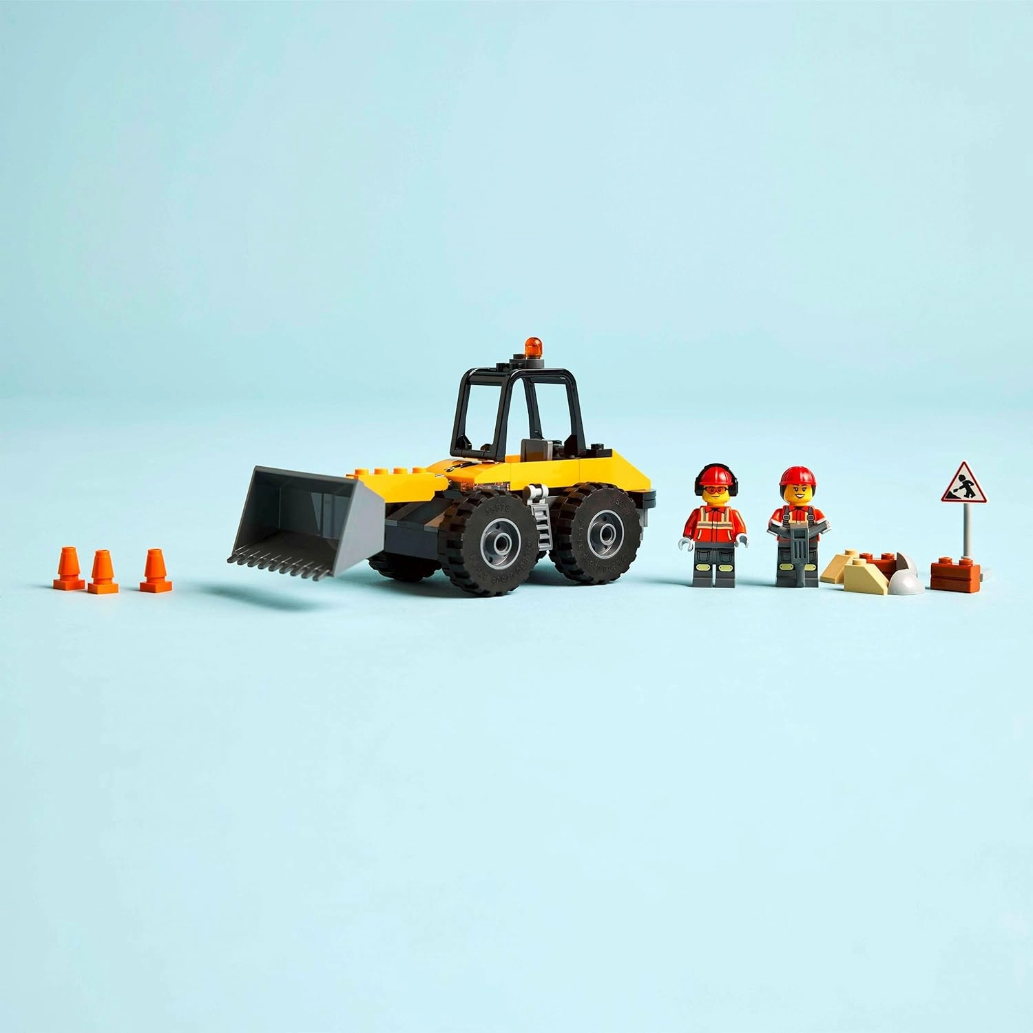 LEGO City Yellow Construction Wheel Loader Vehicle Building Kit For Ages 4 