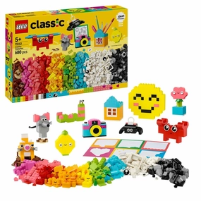 LEGO Classic Creative Happy Box Colorful Building Kit For Ages 5 