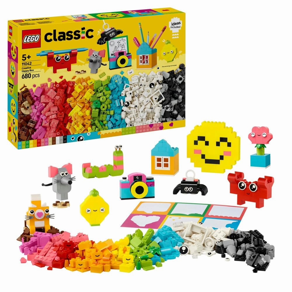 LEGO Classic Creative Happy Box Colorful Building Kit For Ages 5 