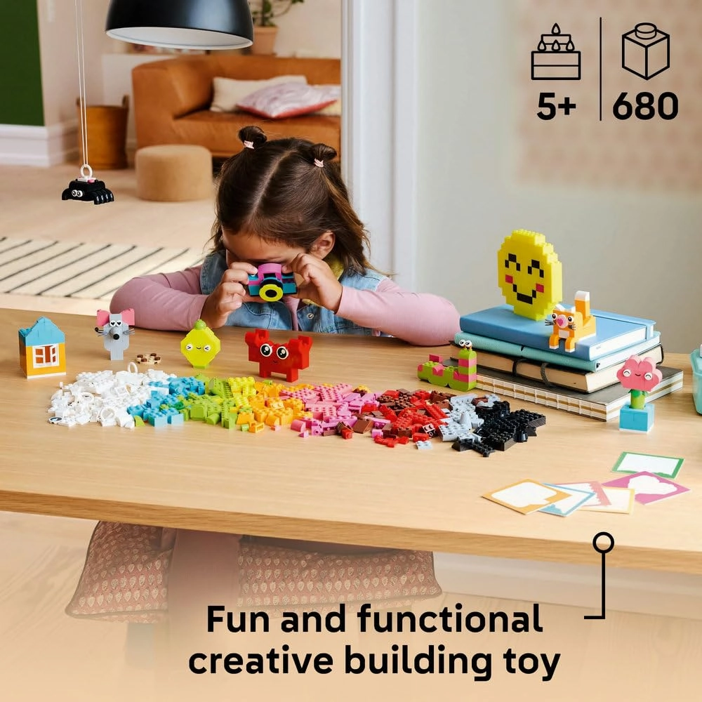 LEGO Classic Creative Happy Box Colorful Building Kit For Ages 5 