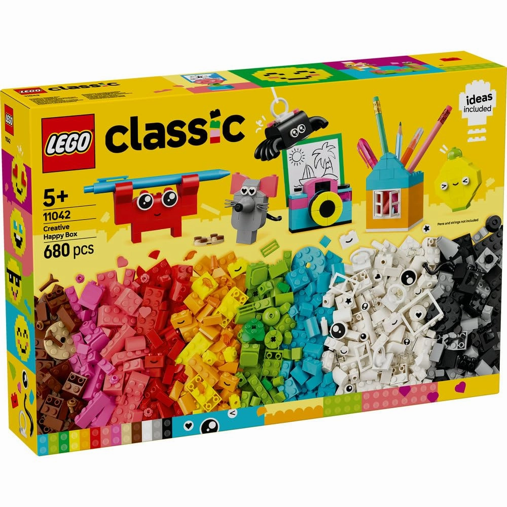LEGO Classic Creative Happy Box Colorful Building Kit For Ages 5 