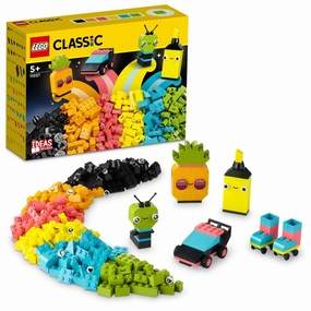 LEGO Classic Creative Neon Fun Building Kit for Ages 5 