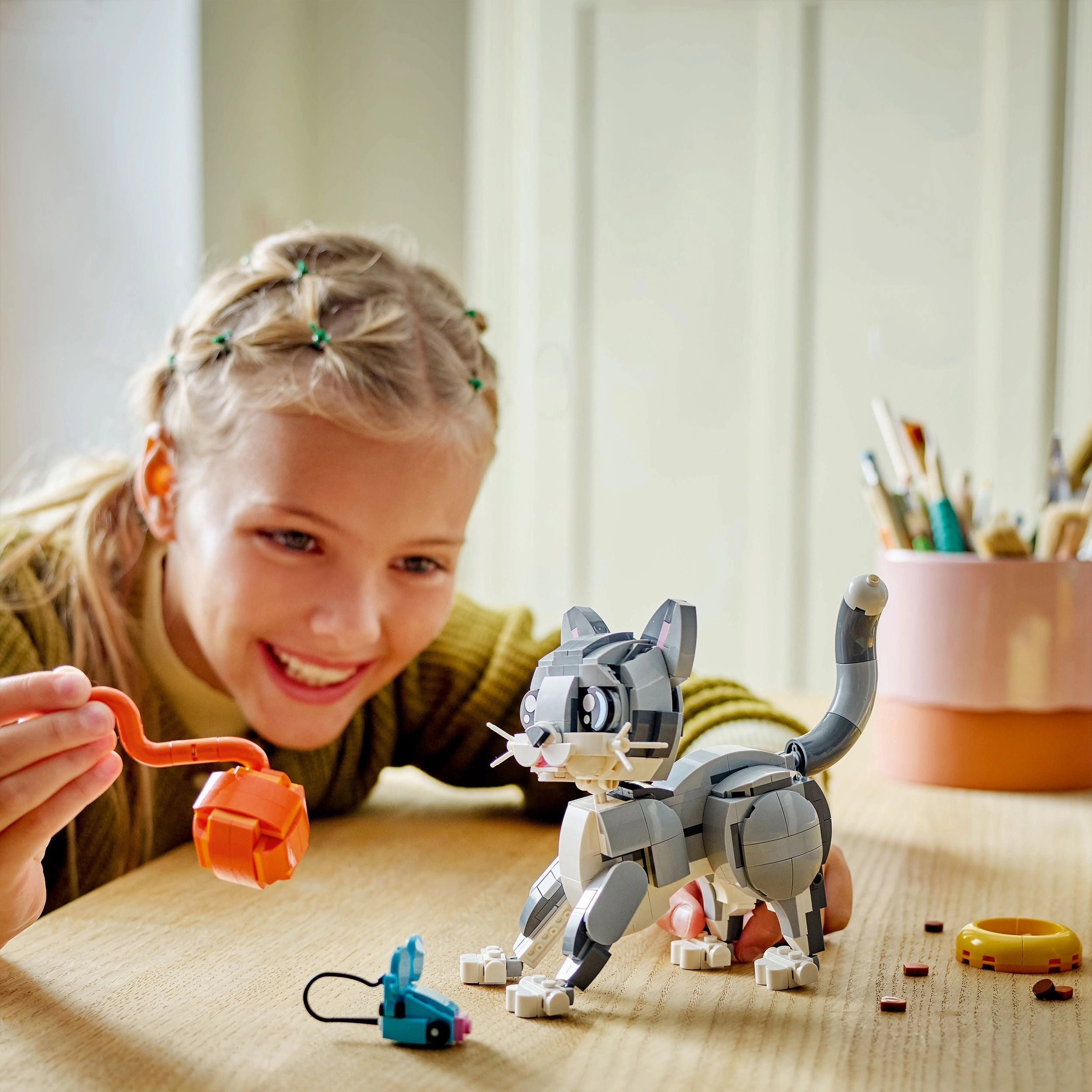 Lego Creator 3 in 1 31163 Playful Cat Rebuildable Toy for Ages 8 & Up