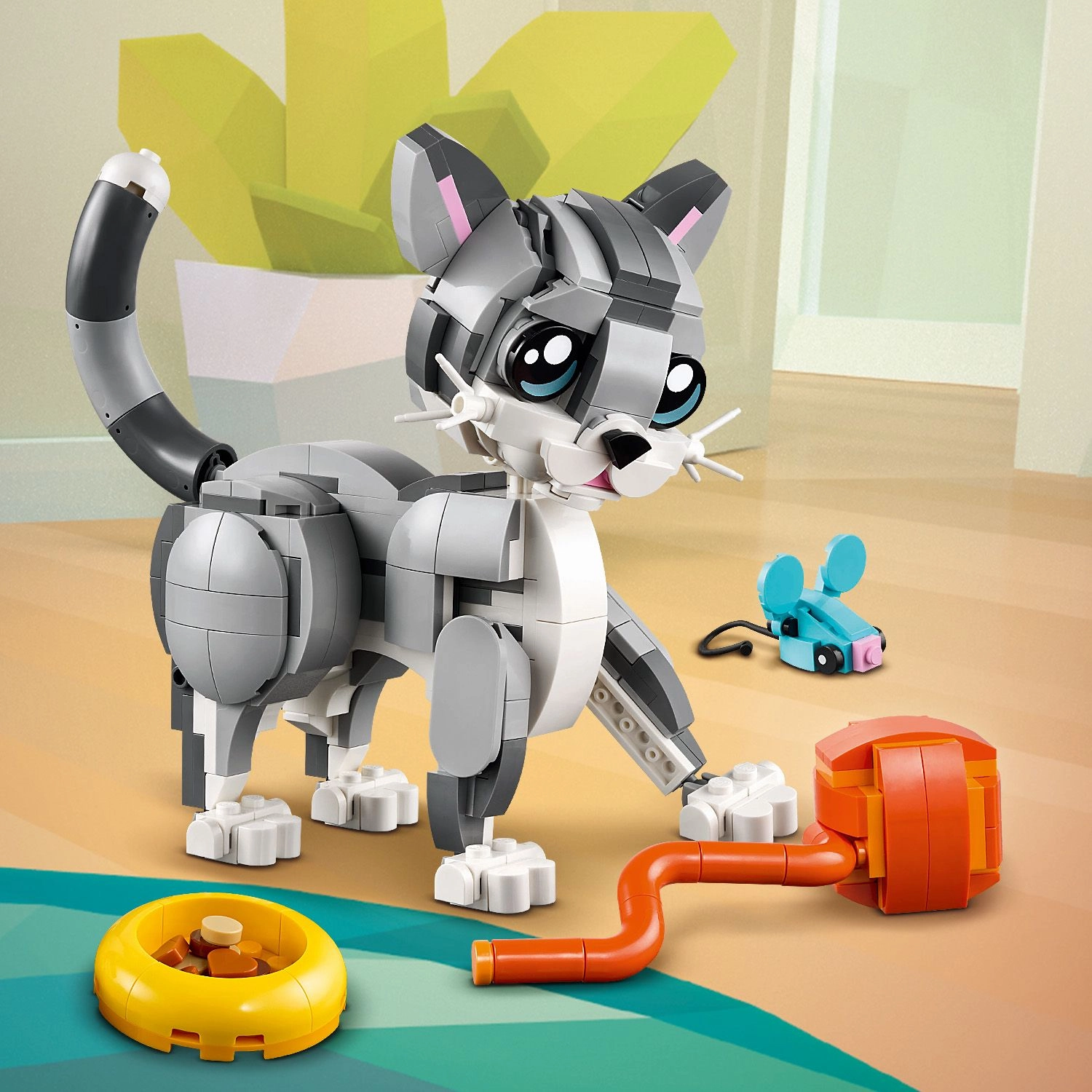 Lego Creator 3 in 1 31163 Playful Cat Rebuildable Toy for Ages 8 & Up