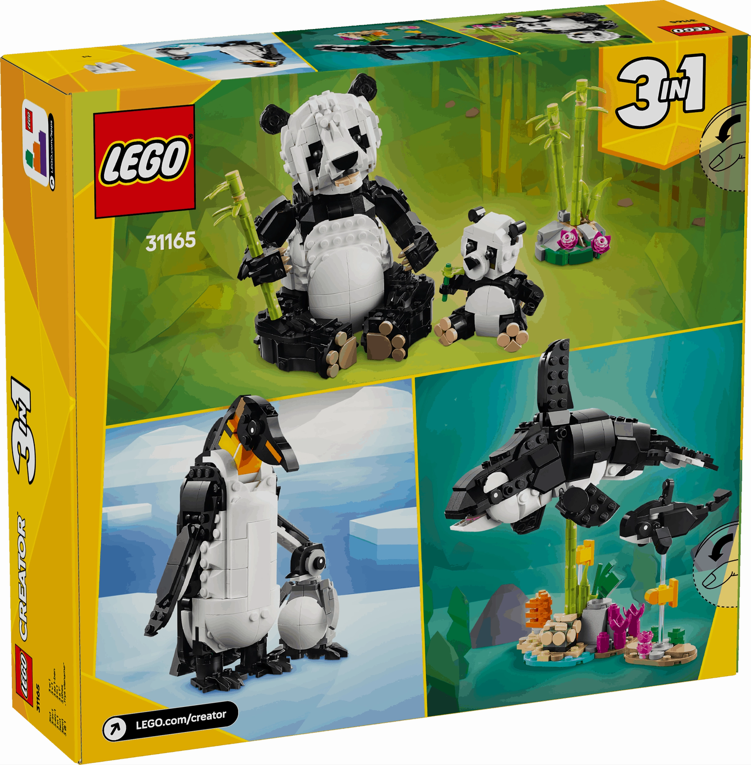 Lego Creator 3 in 1 31165 Wild Animals: Panda Family for Ages 8 and Up