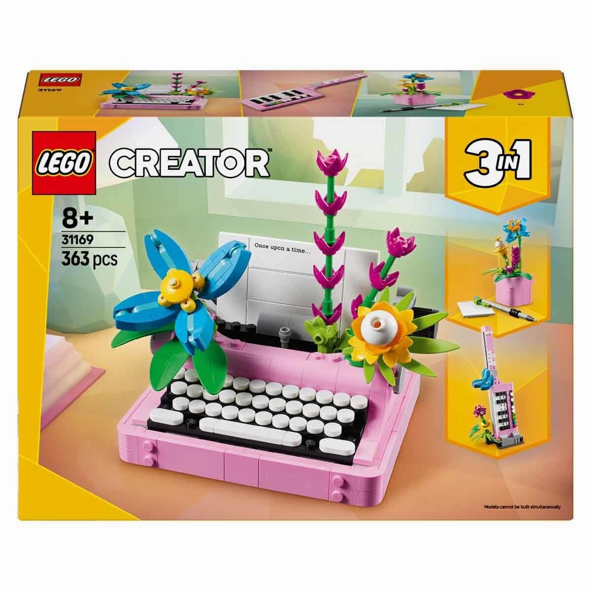 LEGO Creator 3in1 Typewriter with Flowers Building Kit For Ages 8 