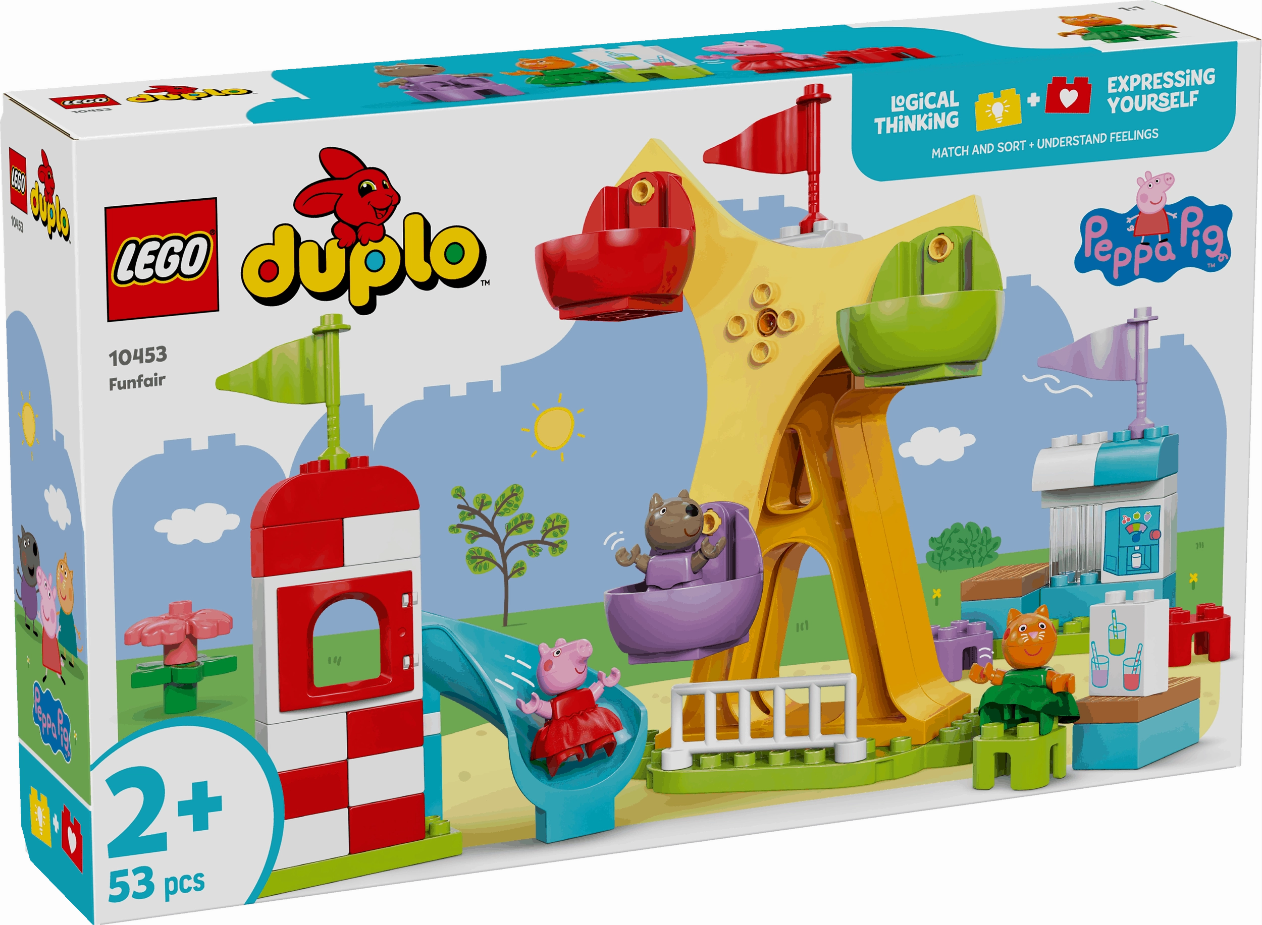 Lego Duplo 10453 Peppa Pig Funfair Playset for Toddlers Ages 2 and Up