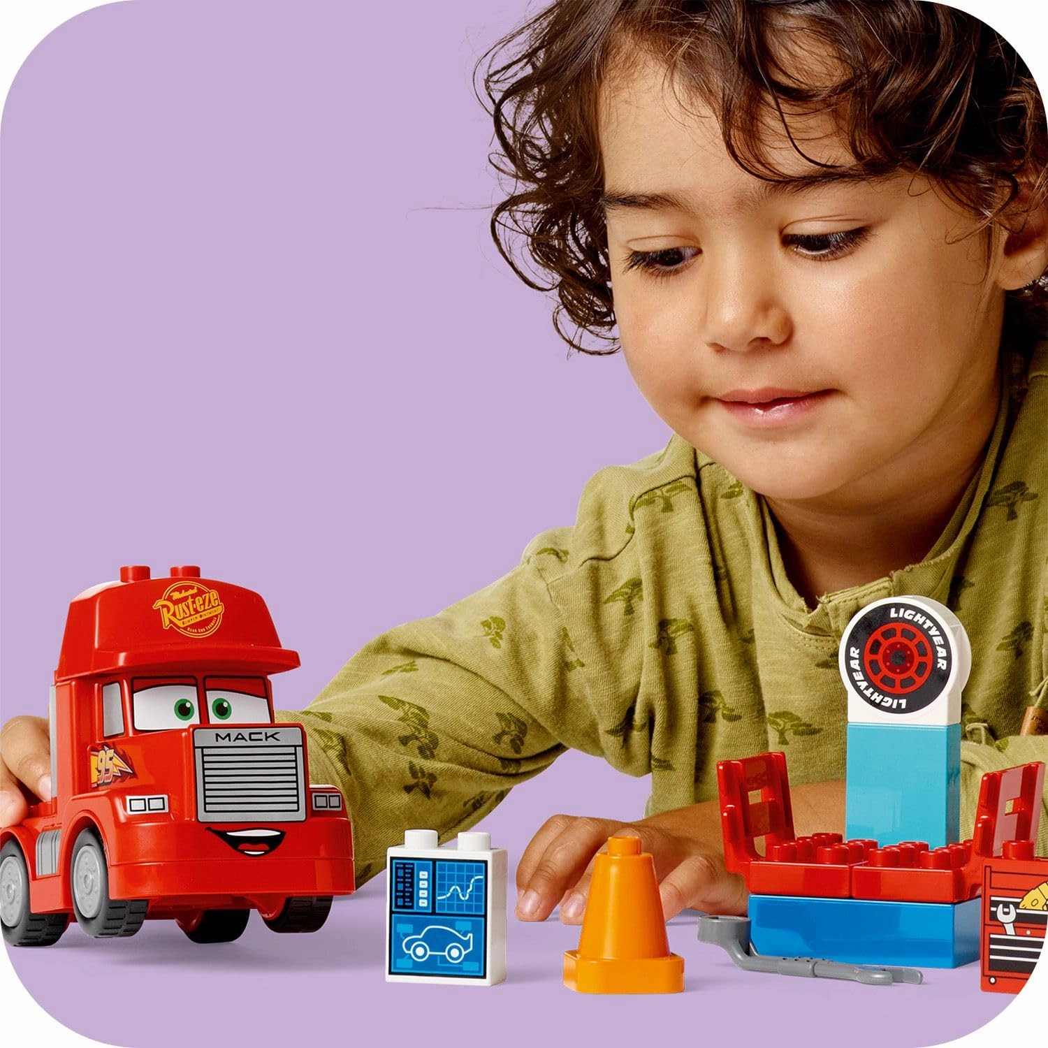 LEGO Duplo Disney and Pixars Cars Mack at The Race Set Building Kit for Ages 2 