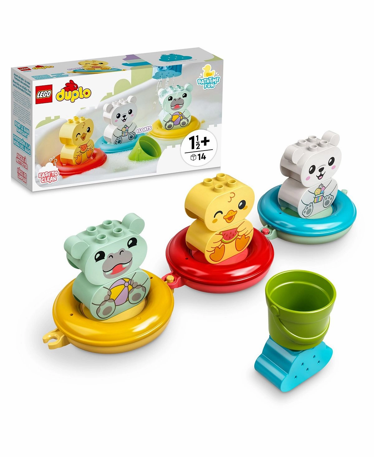 LEGO DUPLO My First Bath Time Fun: Floating Animal Train - 14 Pieces
