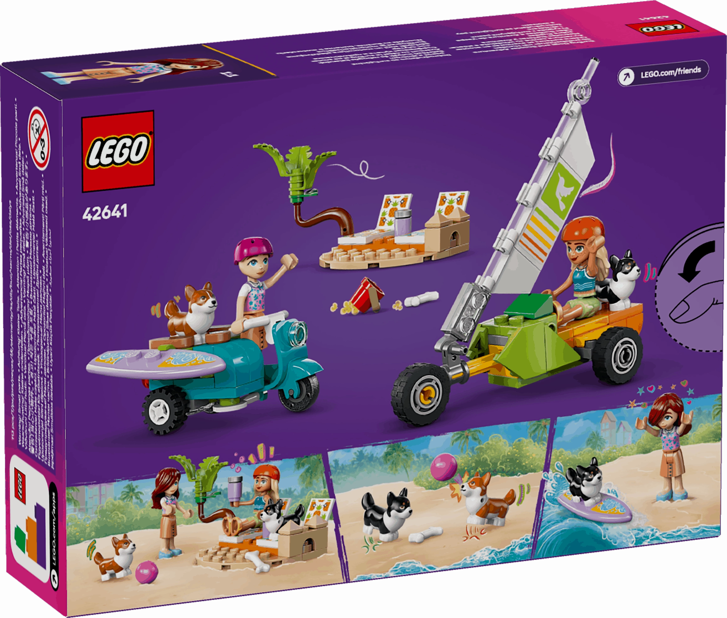 Lego Friends 42641 Surfing Dogs & Scooter Adventure Playset for Age 6 