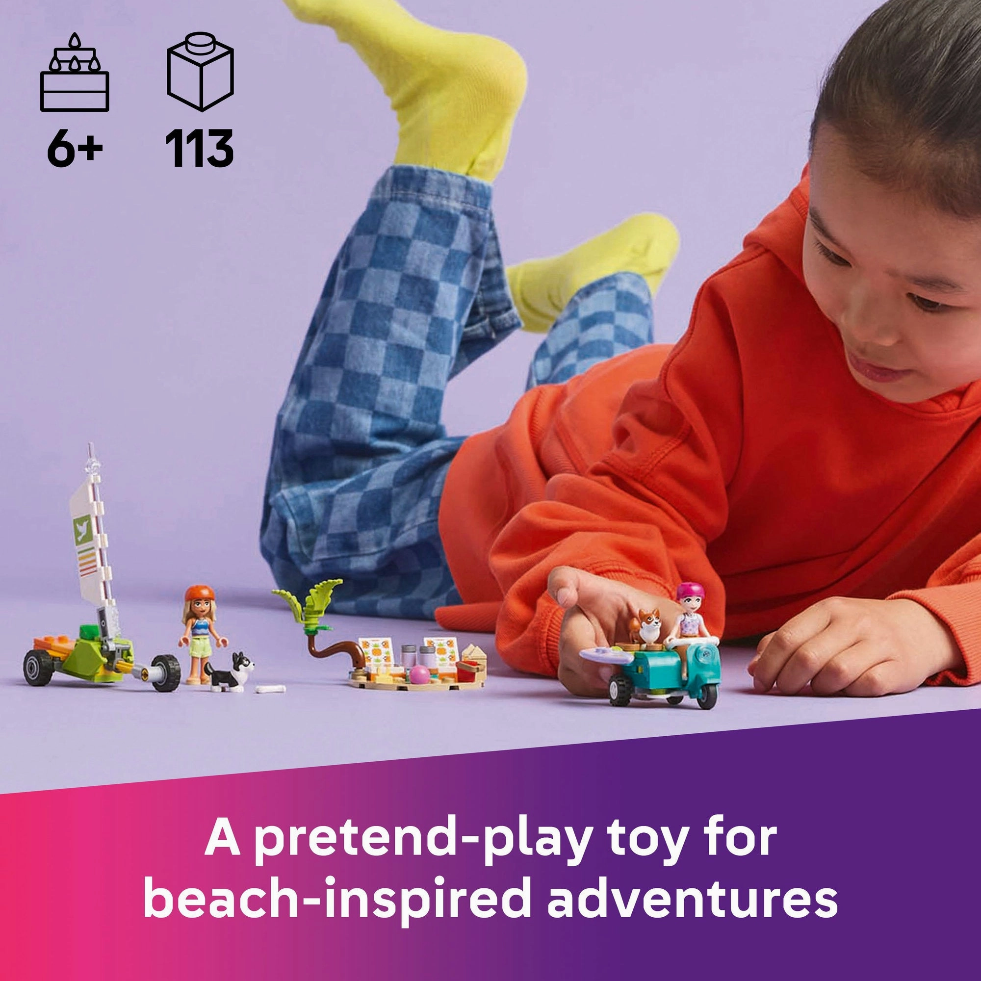Lego Friends 42641 Surfing Dogs & Scooter Adventure Playset for Age 6 
