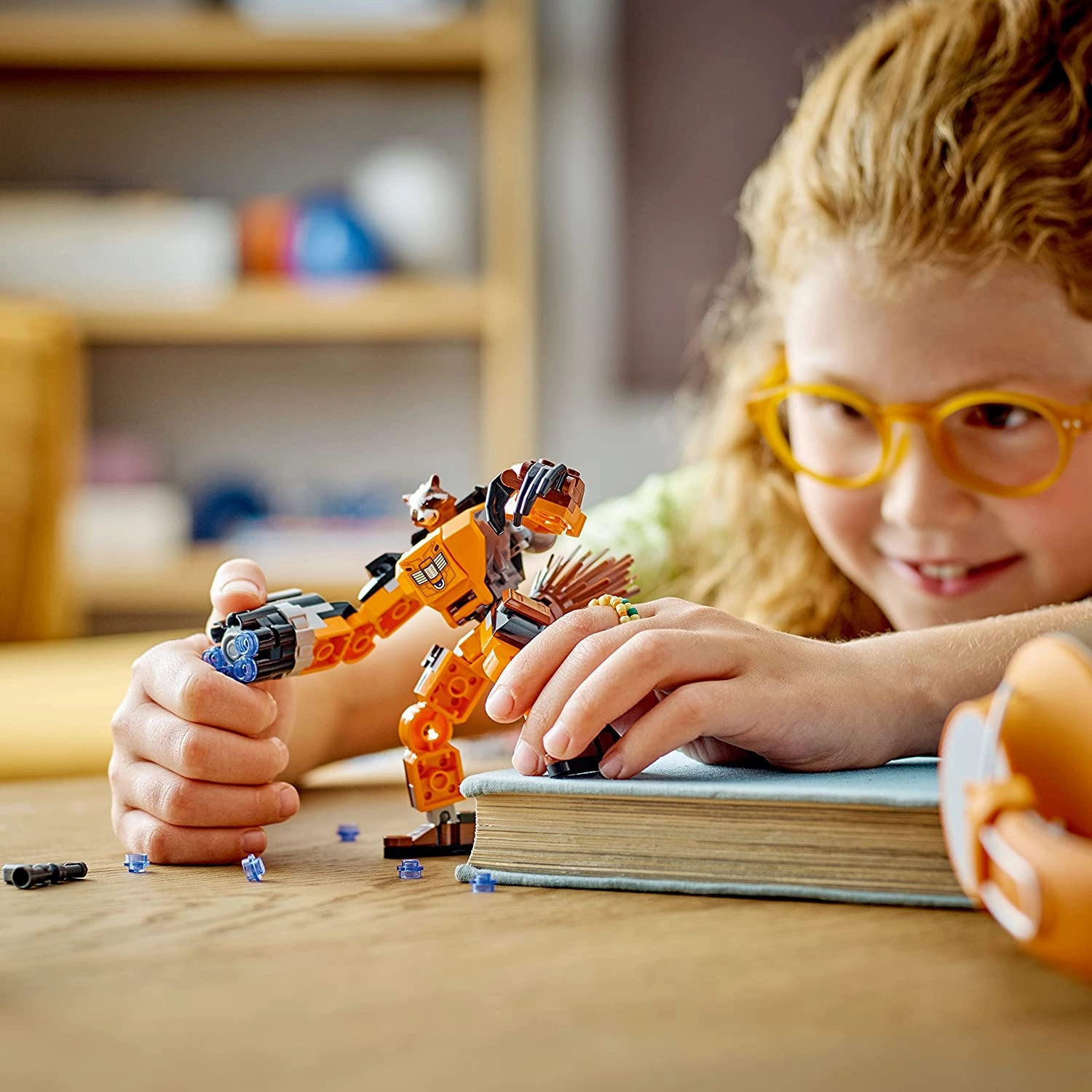 LEGO Marvel Rocket Mech Armor Building Kit For Ages 6 
