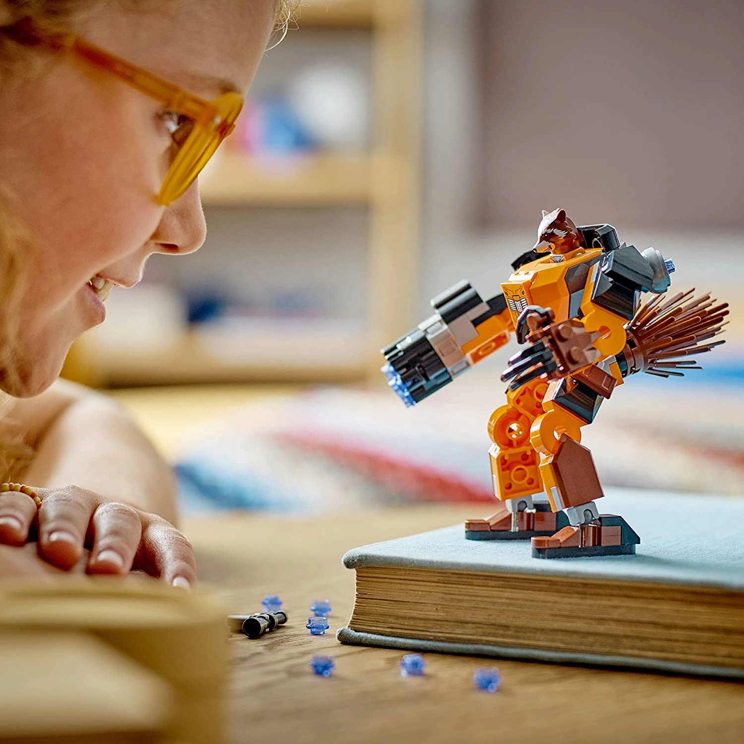 LEGO Marvel Rocket Mech Armor Building Kit For Ages 6 