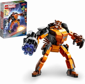LEGO Marvel Rocket Mech Armor Building Kit For Ages 6 