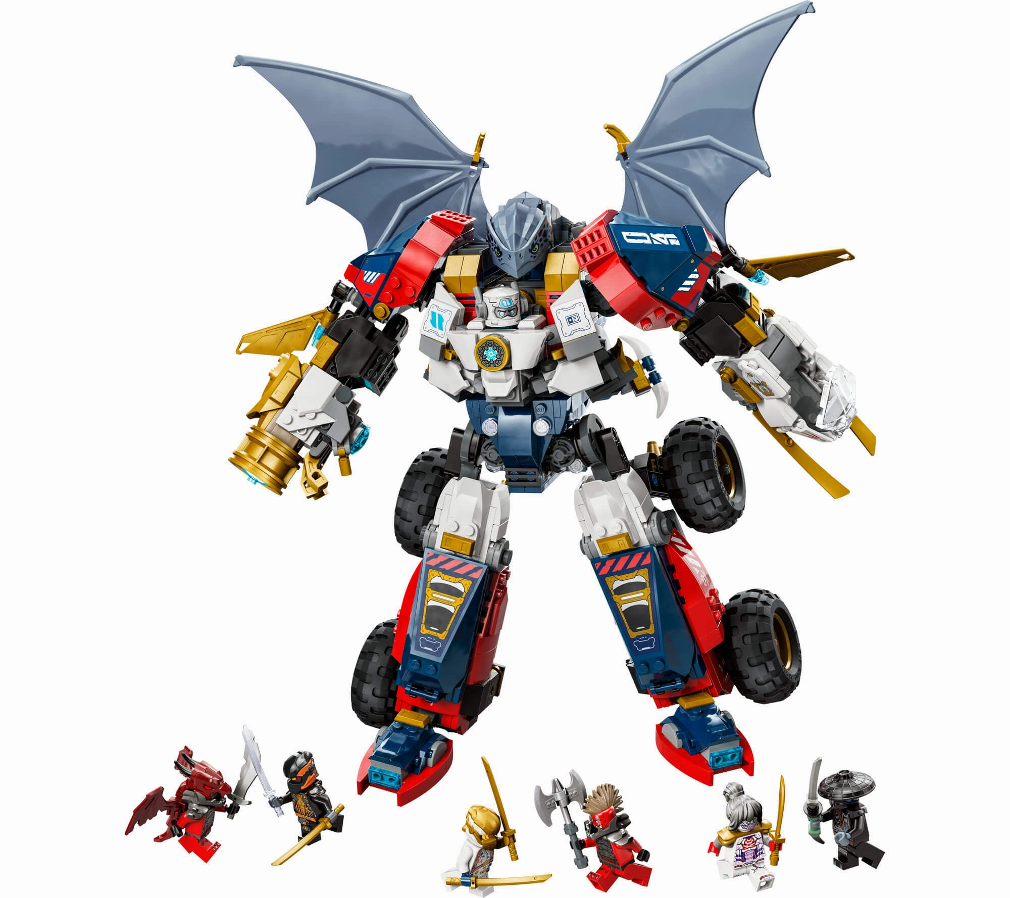 LEGO NINJAGO Zanes Ultra Combiner Mech 4-in-1 Building Set 71834