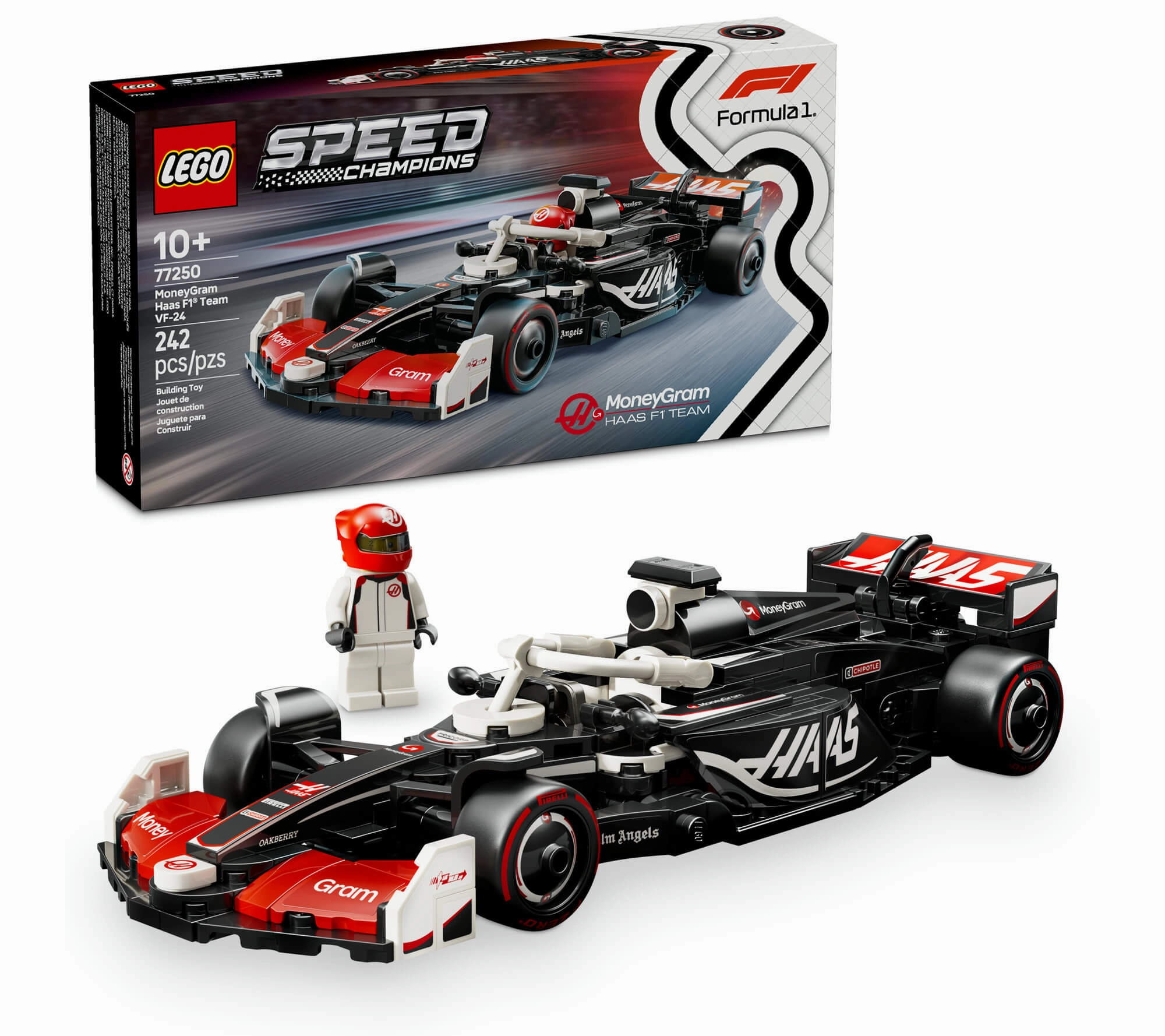 LEGO Speed Champions MoneyGram Haas F1 VF-24 Race Car Model Kit