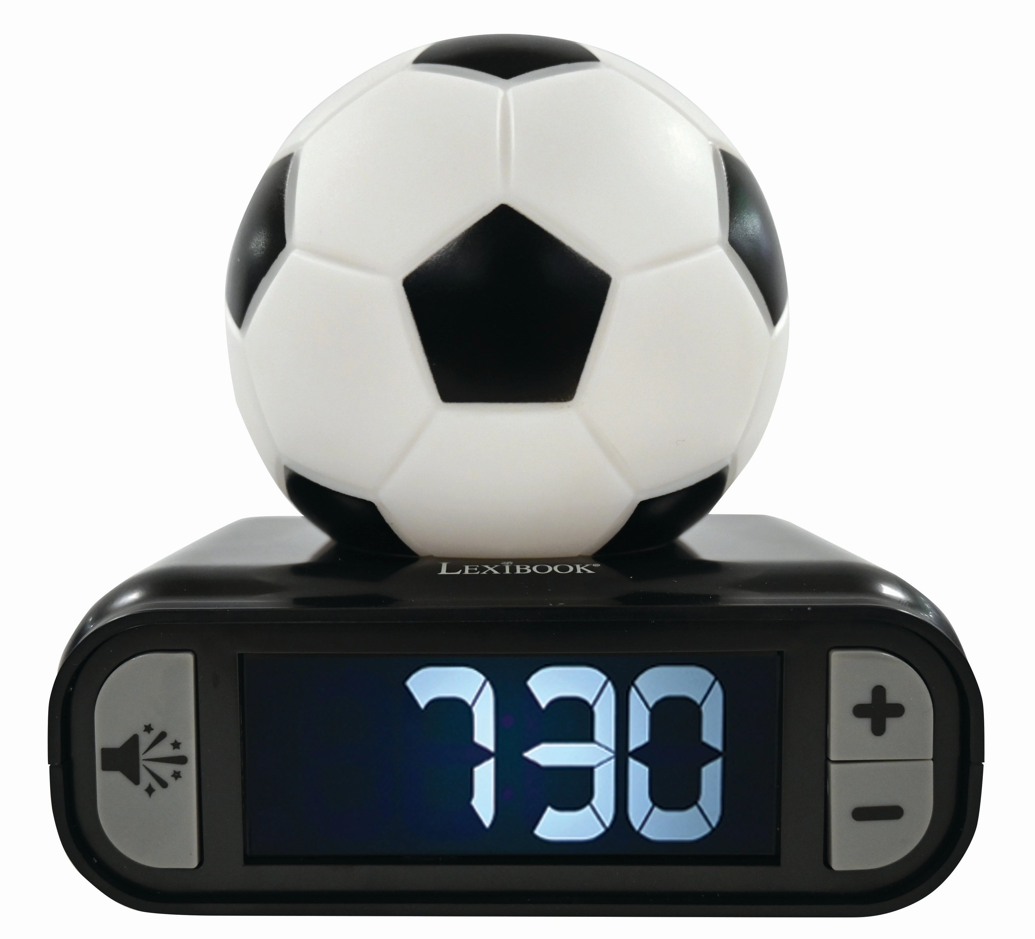 Lexibook Soccer Digital Alarm Clock with Nightlight - Sleep-Friendly Screen