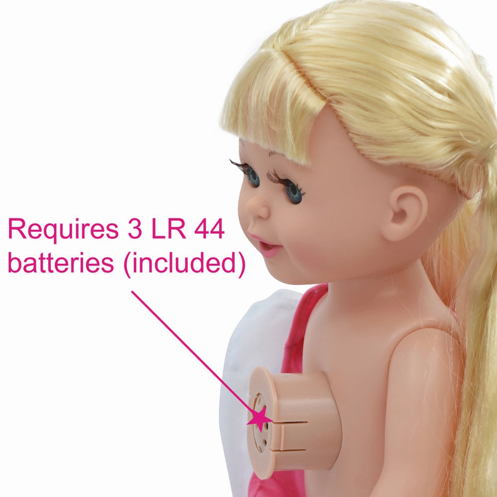 Lil Tots Talking Doctor Playset - 14" Blonde Doll with Pink & White Outfit