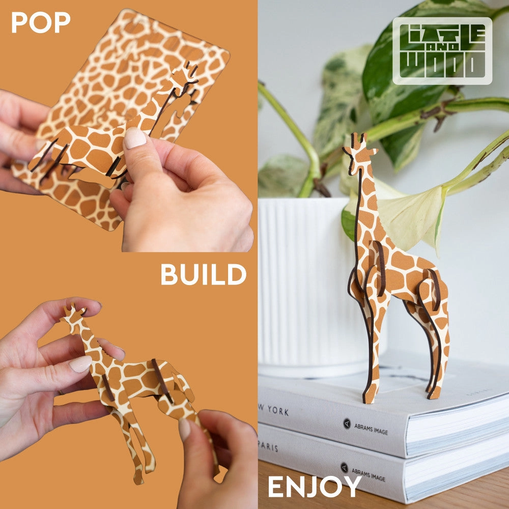Little & Wood: Golden Gate Bridge 3D Wooden Puzzle Kit - Medium Orange