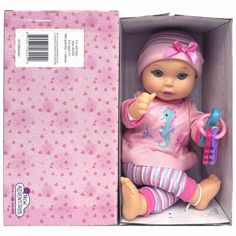 Little Darlings 12-inch - Fun With Keys Baby Doll - Seahorse Ensemble