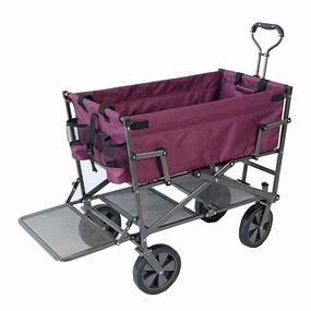 Mac Sports Double Decker Utility Wagon  Purple, Collapsible, 150 Lb Capacity