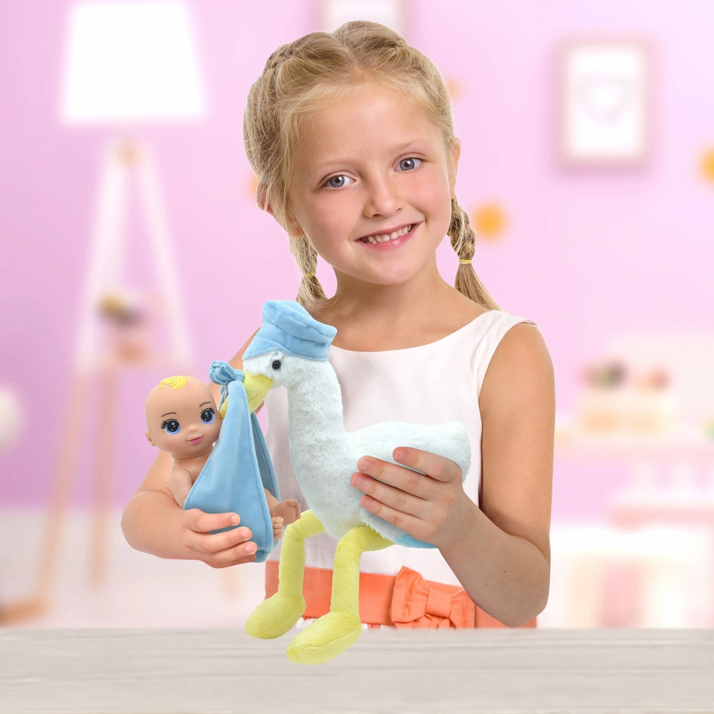 Magic Nursery 8" Special Delivery Set - Blue - Posable Baby Doll, Age 2 