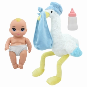 Magic Nursery 8" Special Delivery Set - Blue - Posable Baby Doll, Age 2 