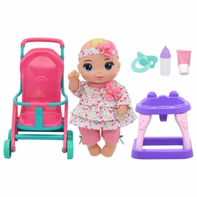 Magic Nursery 8" Stroll N Scoot Set - Hearts & Colors Playset for Toddlers