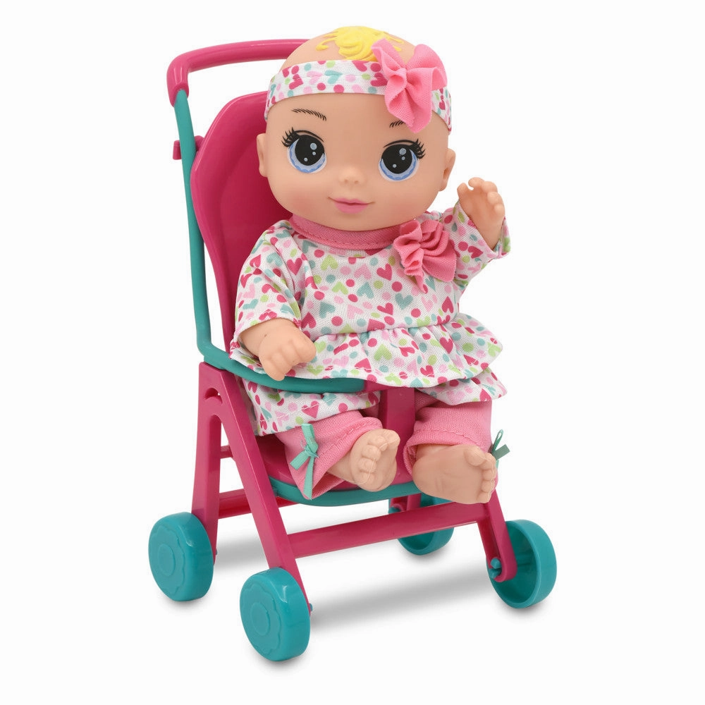 Magic Nursery 8" Stroll N Scoot Set - Hearts & Colors Playset for Toddlers