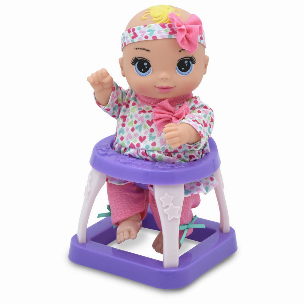 Magic Nursery 8" Stroll N Scoot Set - Hearts & Colors Playset for Toddlers