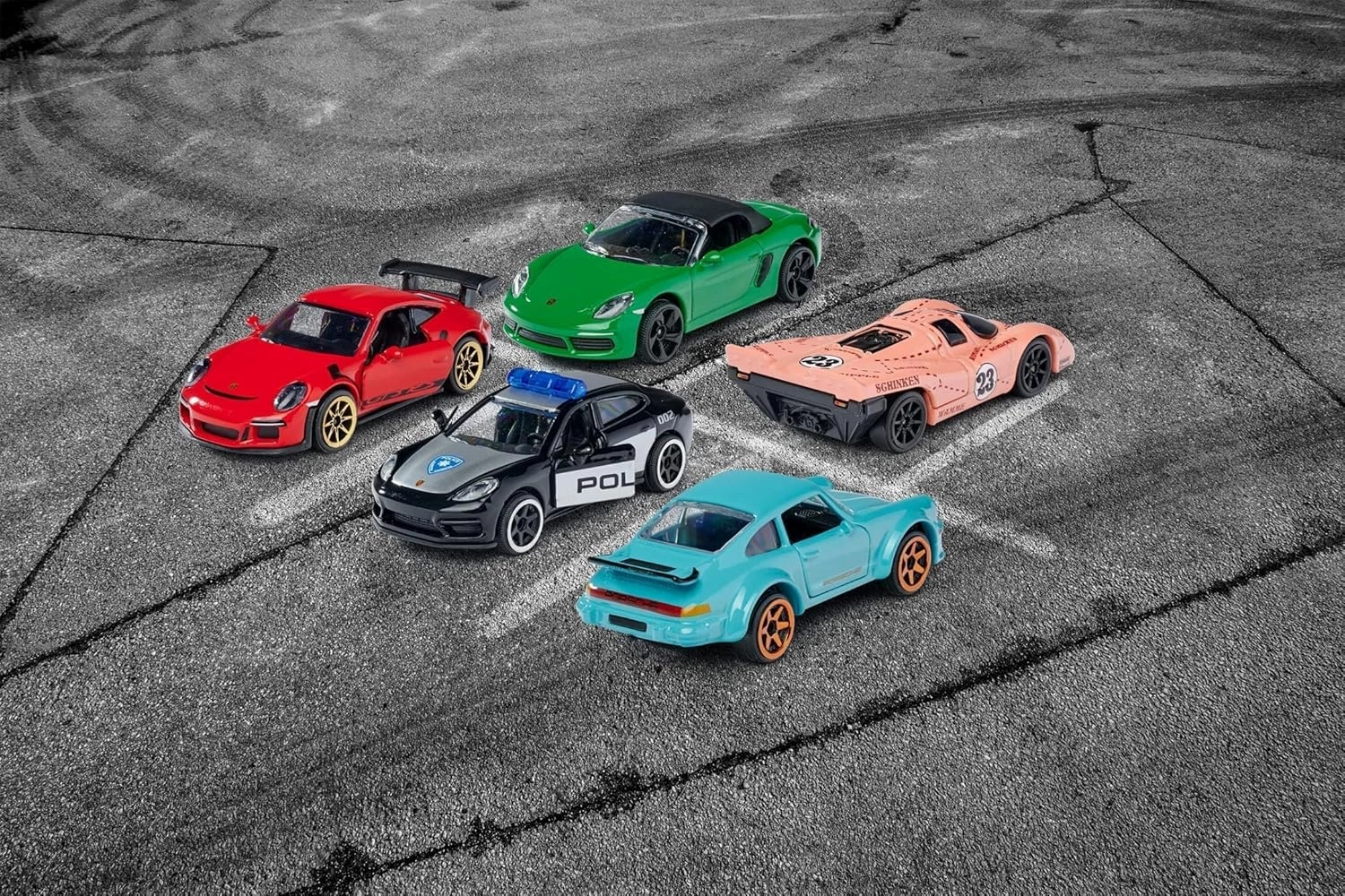 Majorette Porsche Edition 5 Car Giftpack Die-Cast Vehicle For Kids & Collectors Ages 3 And Up