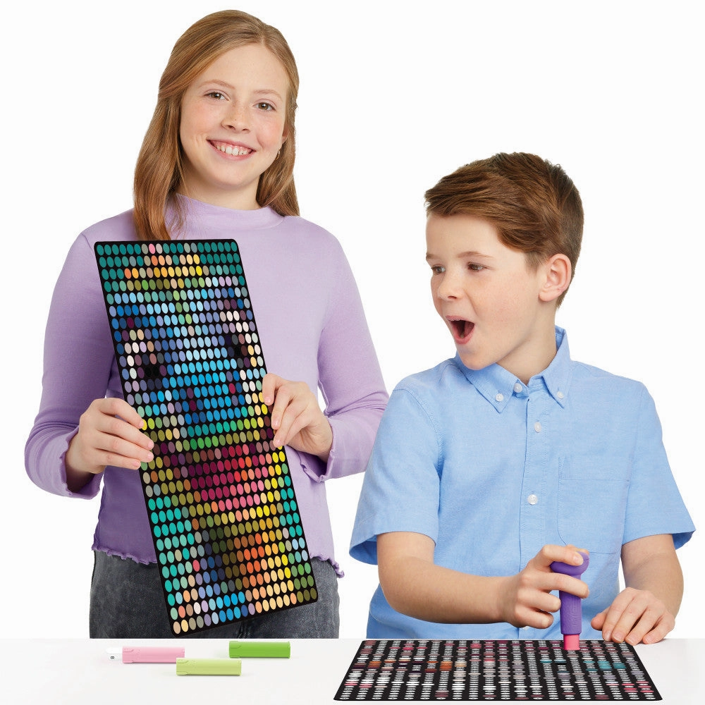 Make It Real Stamp To Reveal Art Kit - Cool Cat & Smily Dino