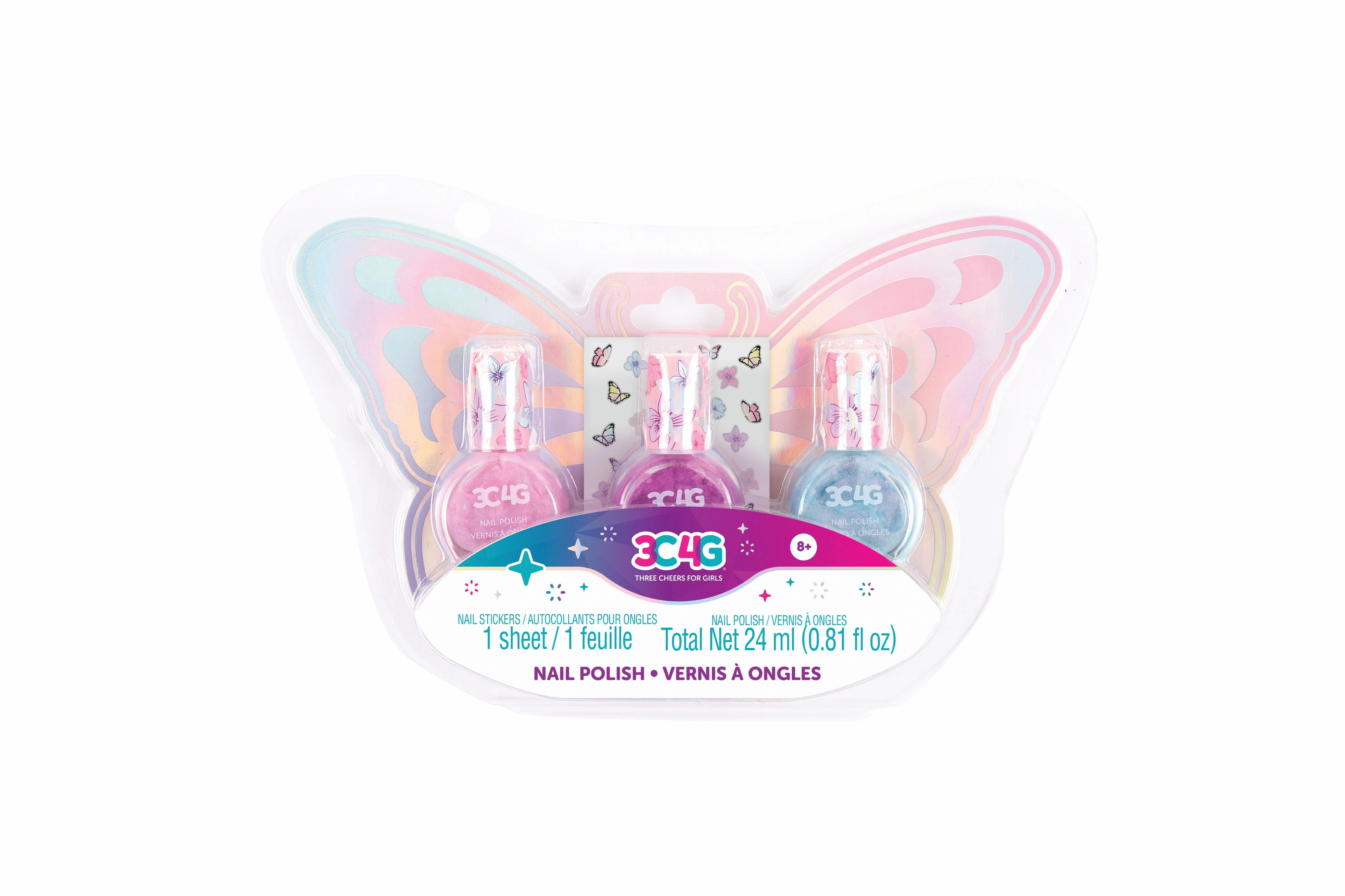 Make It Real Three Cheers For Girls Butterfly Nail Polish Trio Pack