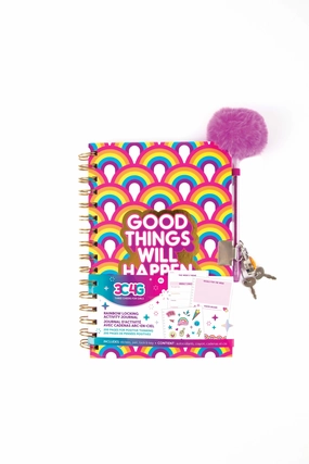 Make It Real Three Cheers For Girls Rainbow Locking Activity Journal