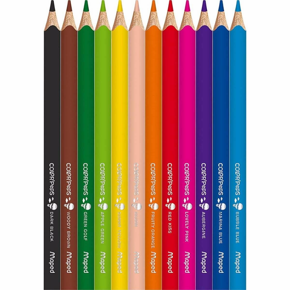 Maped Colour'peps Pack of 12 My First Jumbo Colouring Pencils Ages 2 