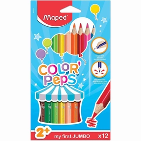 Maped Colour'peps Pack of 12 My First Jumbo Colouring Pencils Ages 2 