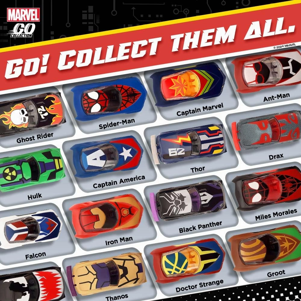 Marvel Go 1:64 Diecast Captain Marvel Rapid Racer Toy Car for Collection for Ages 3 years and up