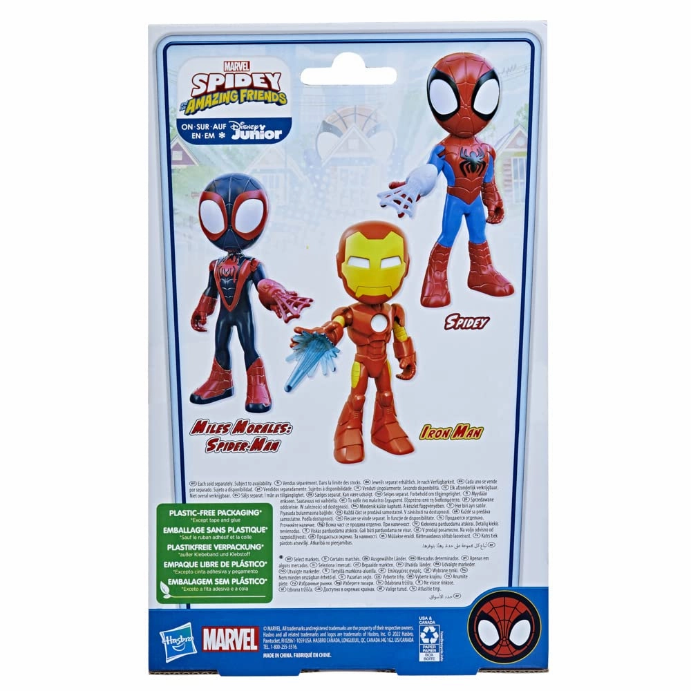 Marvel Spidey and His Amazing Friends Supersized 9-Inch Iron Man Action Figure for Kids Ages 3 and Up