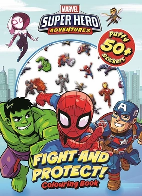 Marvel Super Hero Adventures Puffy Sticker Colouring Book