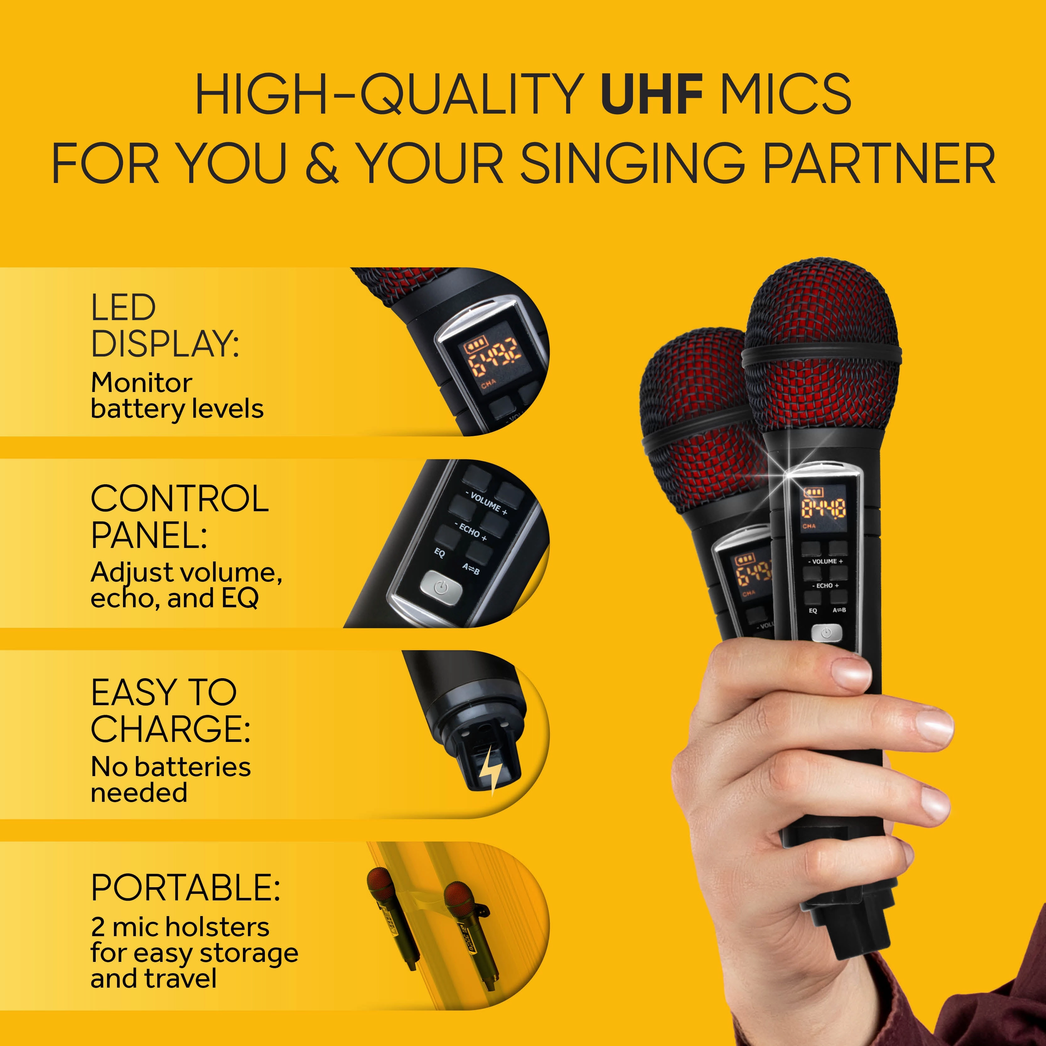 Masingo Soprano X1 Portable Karaoke Machine in Pink
